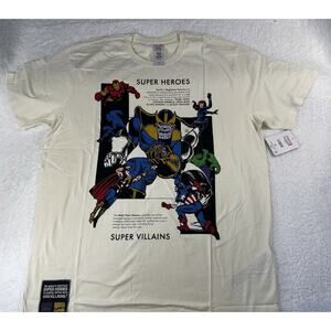 Disney Marvel's Avengers Super Heroes & Villains Graphic T-Shirt Size XXL NWT